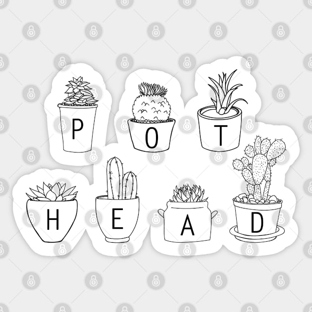 Pot Head Sticker by barn-of-nature